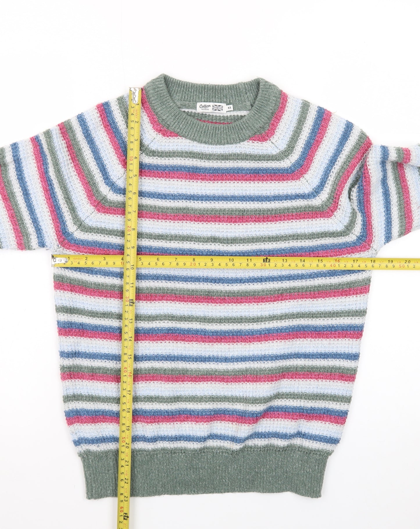 Cotton Traders Women’s Multicoloured Striped Knit Jumper XS