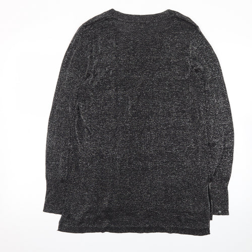 Oasis Womens Black Knit Long Sleeve Shift Dress M