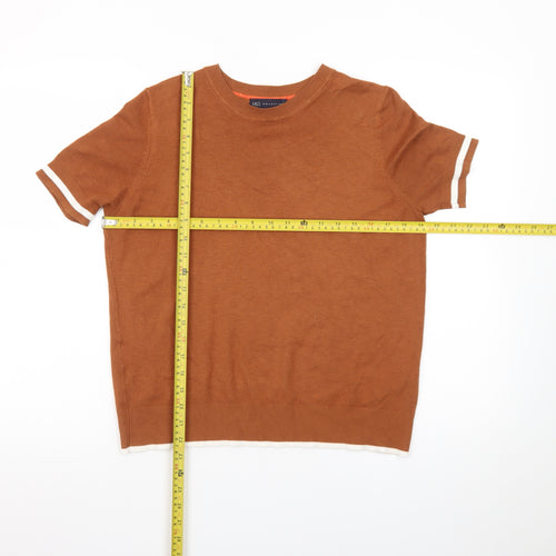Marks and Spencer Men's Brown Short Sleeve Crew Neck T-Shirt M