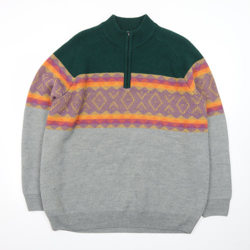 Joe Browns Men's Multicoloured 2XL Half Zip Knit Jumper