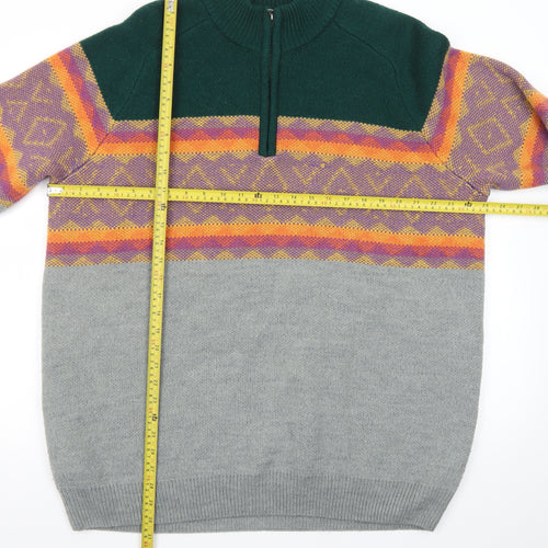 Joe Browns Men's Multicoloured 2XL Half Zip Knit Jumper
