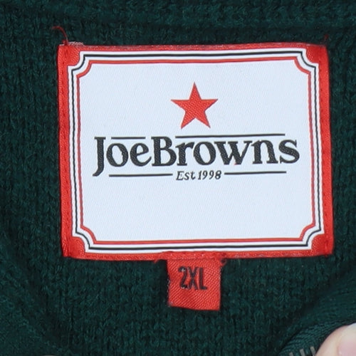 Joe Browns Men's Multicoloured 2XL Half Zip Knit Jumper