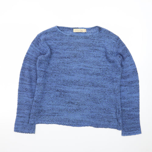 Style by EWM Women's Blue Knit Pullover Jumper Size M 14-16