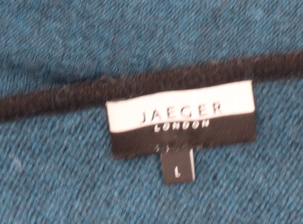 Jaeger Women’s Blue Wool Cashmere Blend Cape Jumper Size L