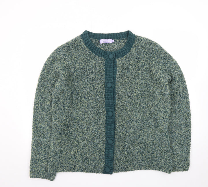 Honor Millburn Women's Green Wool Blend Cardigan L 18-20