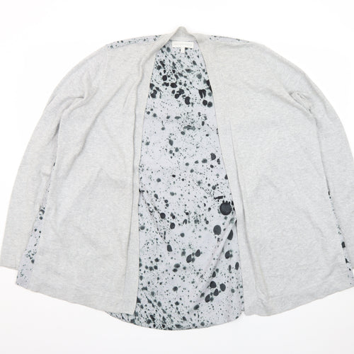 RJR John Rocha Womens Grey Size 12 Open Front Cardigan