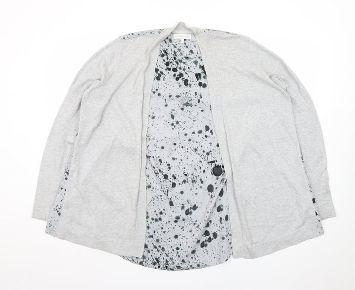 RJR John Rocha Womens Grey Size 12 Open Front Cardigan