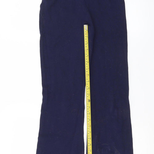 H&M Womens Blue Knit Flared High Waist Stretch Trousers XS