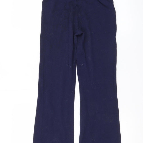 H&M Womens Blue Knit Flared High Waist Stretch Trousers XS