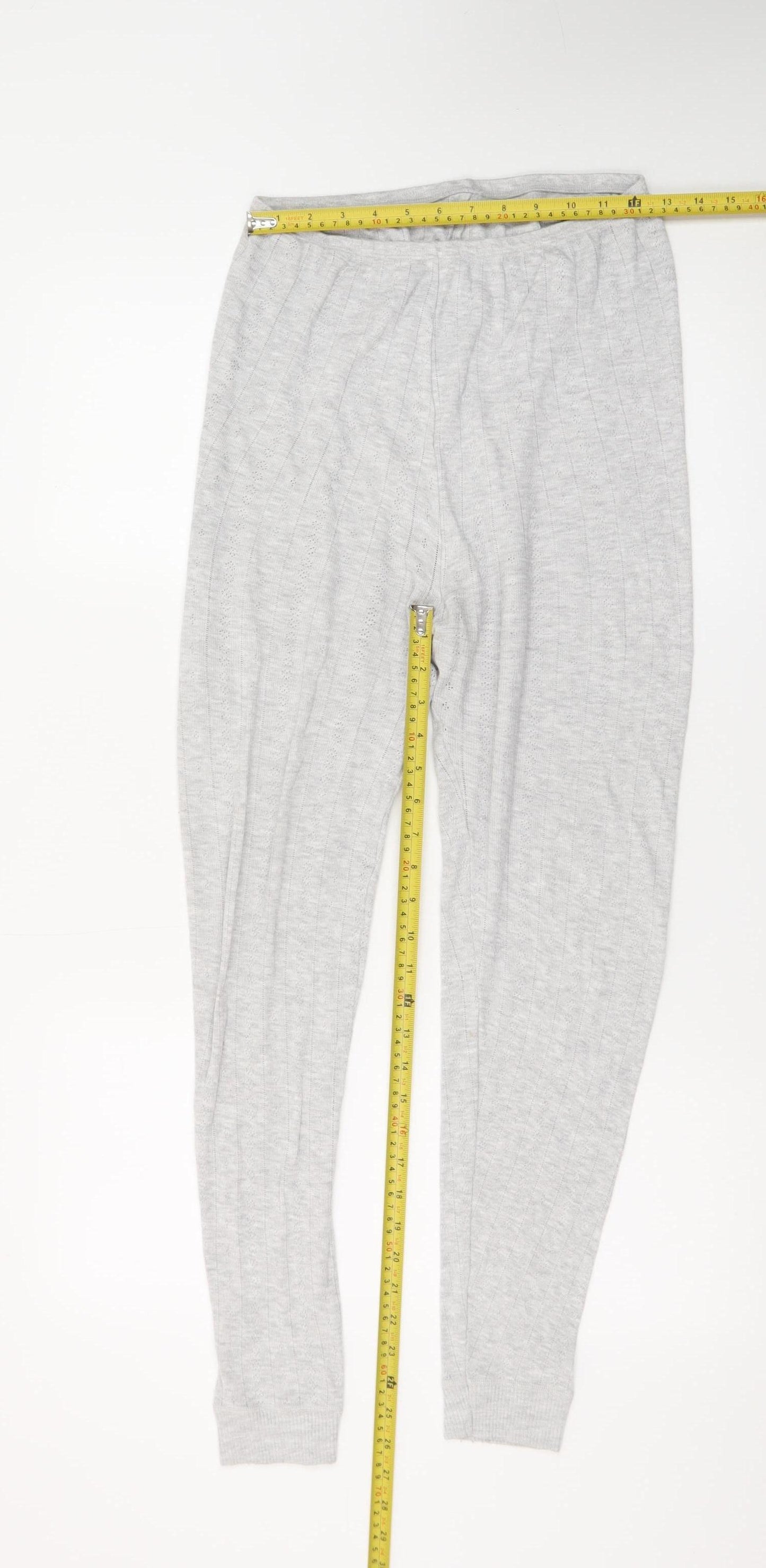 Marks and Spencer Womens Grey Knit Pyjama Pants Size 16
