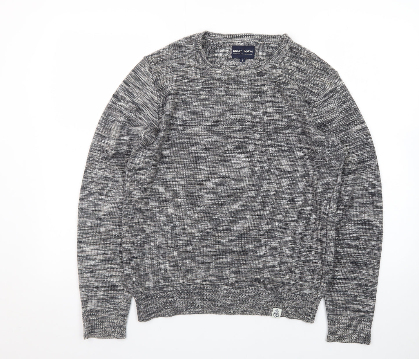 Shore Leave Men's Grey Knit Pullover Jumper Size S