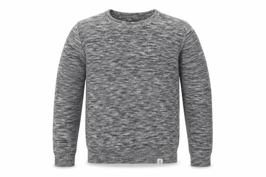 Front view of Shore Leave Men's Grey Knit jumper, size S
