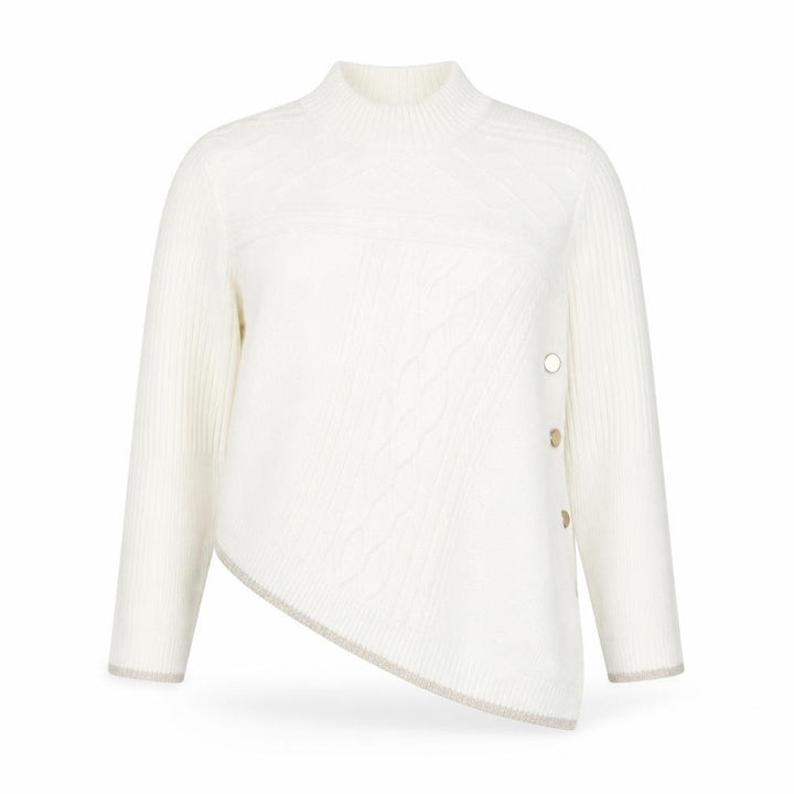 Marks & Spencer Women Ivory Cable-Knit Long Sleeve Jumper UK 16