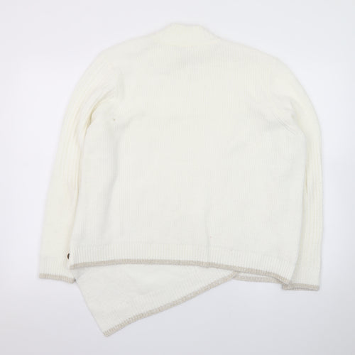 Marks and Spencer Women Ivory Cable-Knit Long Sleeve Jumper UK 16