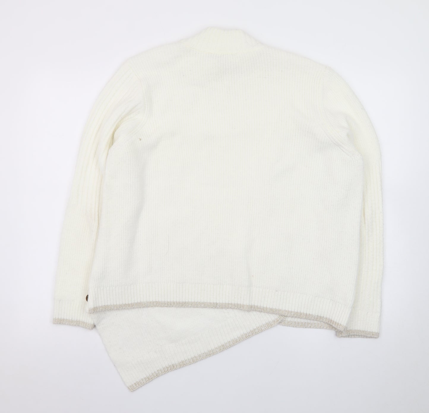 Marks and Spencer Women Ivory Cable-Knit Long Sleeve Jumper UK 16