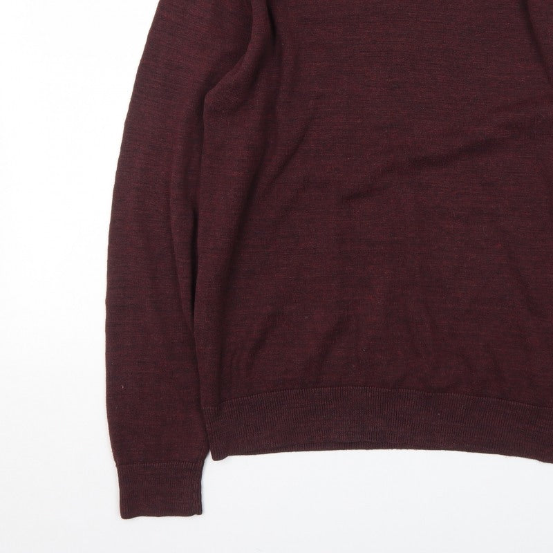 Next Men's Brown Crew Neck Wool Jumper Size M Regular Fit