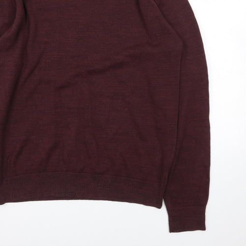 Next Men's Brown Crew Neck Wool Jumper Size M Regular Fit
