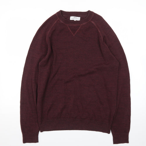 Next Men's Brown Crew Neck Wool Jumper Size M Regular Fit