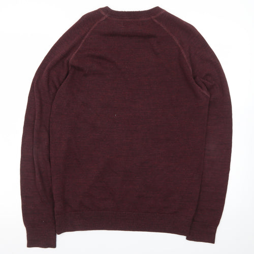 Next Men's Brown Crew Neck Wool Jumper Size M Regular Fit