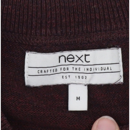 Next Men's Brown Crew Neck Wool Jumper Size M Regular Fit