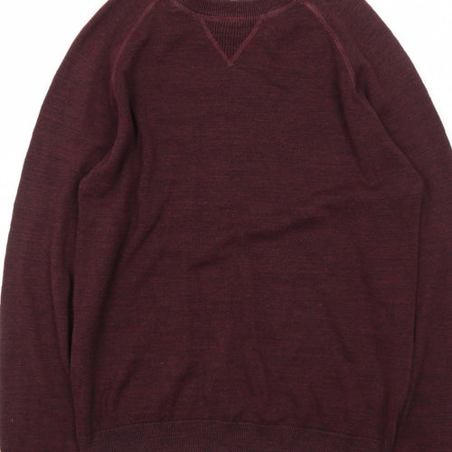 Next Men's Brown Crew Neck Wool Jumper Size M Regular Fit
