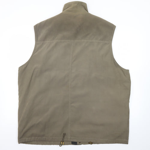 Mode Mille Men's Green 3XL Utility Bodywarmer Waistcoat Outdoor Zip Pockets