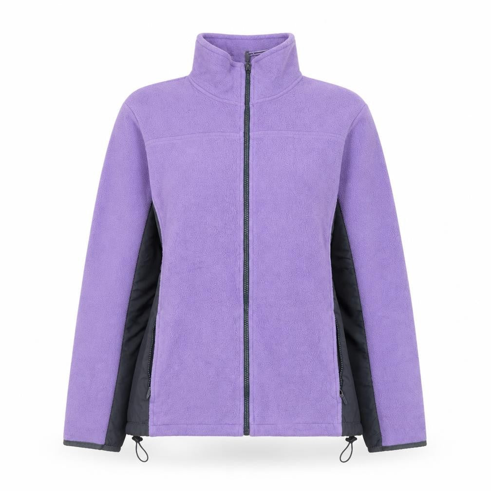 Front view of Athletic Works Women Purple Fleece Full Zip Jacket, size M