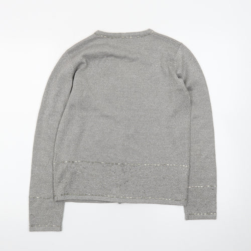 Marks and Spencer Women’s Grey V-Neck Cardigan Size 10 Classic Knit