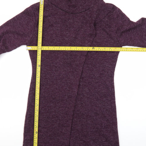Lily & Me Women's Purple Roll Neck Long Sleeve Cardigan Size 8