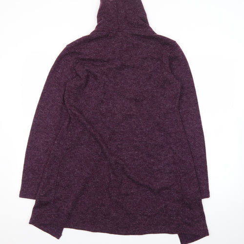 Lily & Me Women's Purple Roll Neck Long Sleeve Cardigan Size 8