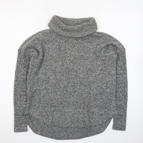 Abercrombie & Fitch Women's Grey Roll Neck Knit Jumper M