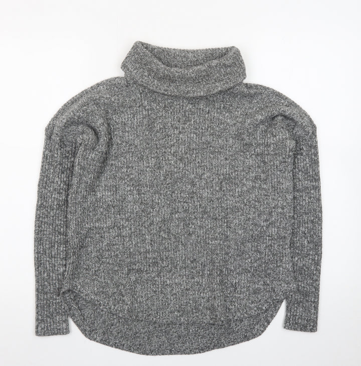 Abercrombie & Fitch Women's Grey Roll Neck Knit Jumper M