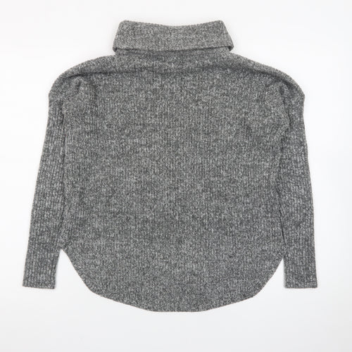 Abercrombie & Fitch Women's Grey Roll Neck Knit Jumper M