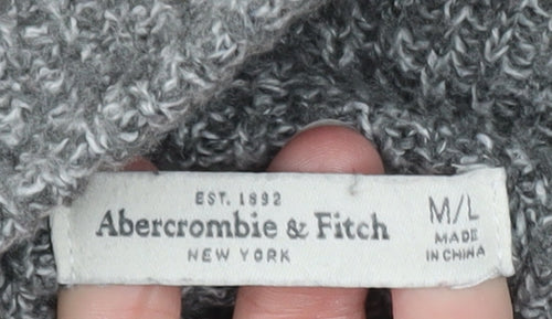 Abercrombie & Fitch Women's Grey Roll Neck Knit Jumper M