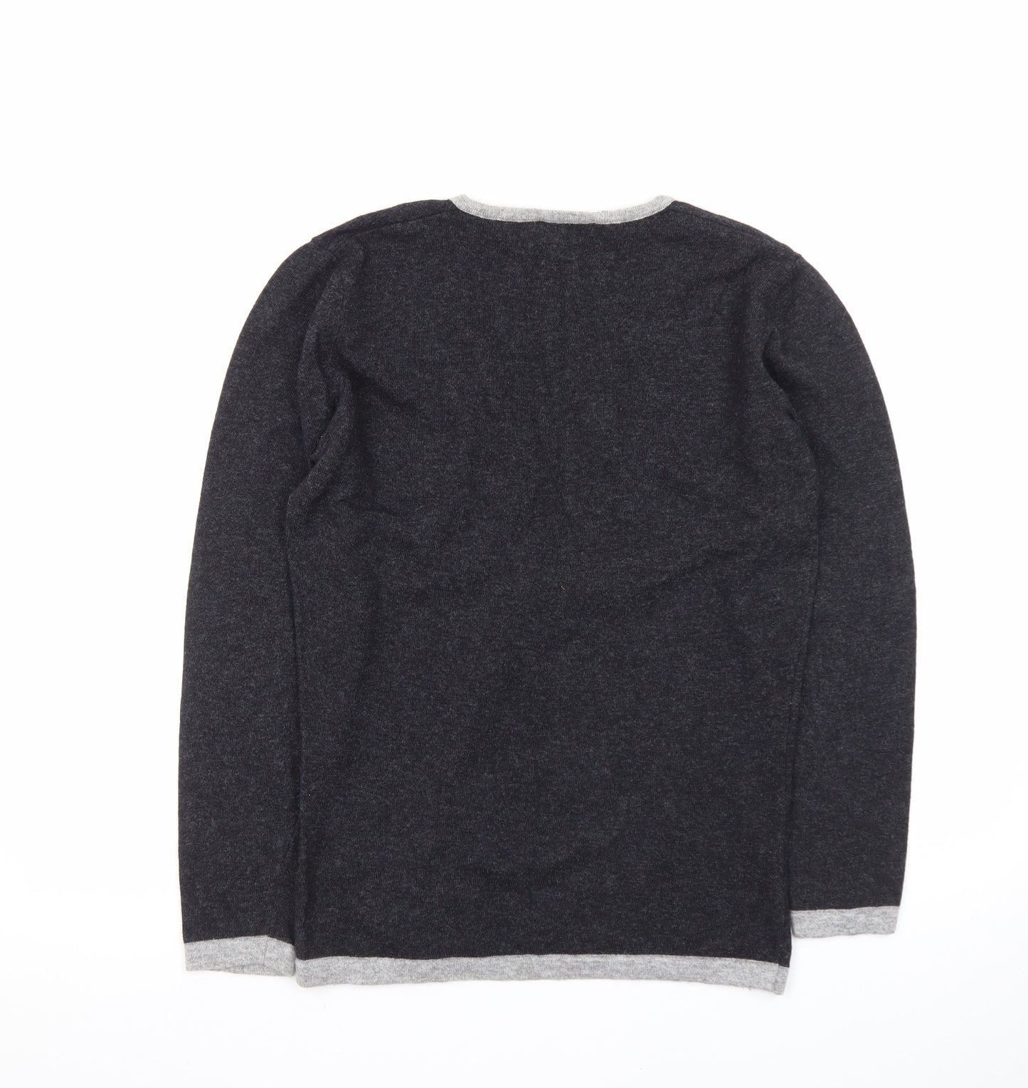 Cashmere Silk Company Women's Black V-Neck Jumper Size XL