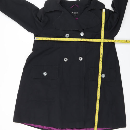 Marks and Spencer Autograph Women Black Size 14 Double Breasted Coat