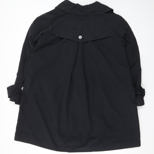 Marks and Spencer Autograph Women Black Size 14 Double Breasted Coat
