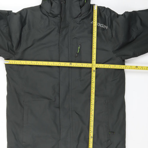 TOG24 Men's Black Small Waterproof Hooded Puffer Jacket