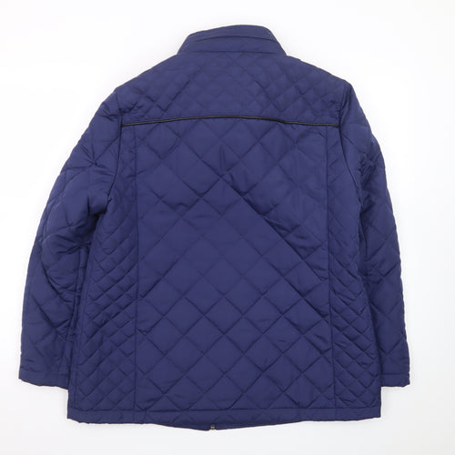 Love Coats Women's Blue Quilted Mid-Length Jacket Size 16