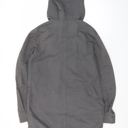 Twik Women’s Grey Cotton Hooded Parka Jacket XS