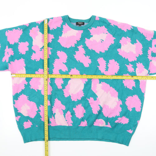 Simply Be Women's Multicoloured Animal Print Crew Neck Jumper Size 24