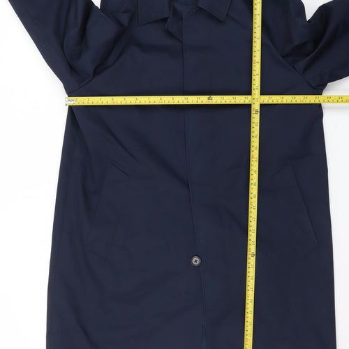Marks and Spencer Women's Blue L Trench Coat Mid-Length Classic Style