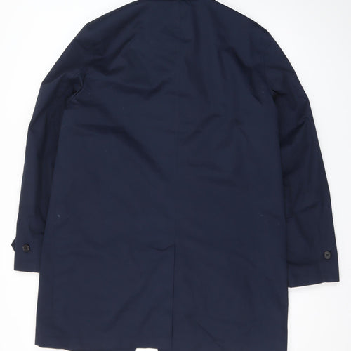 Marks and Spencer Women's Blue L Trench Coat Mid-Length Classic Style