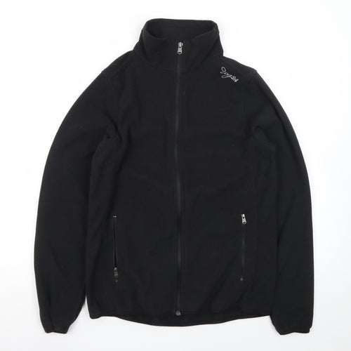 TOG24 Men's Black Fleece Full Zip Jumper M Regular Fit Outdoor