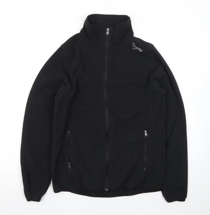 TOG24 Men's Black Fleece Full Zip Jumper M Regular Fit Outdoor