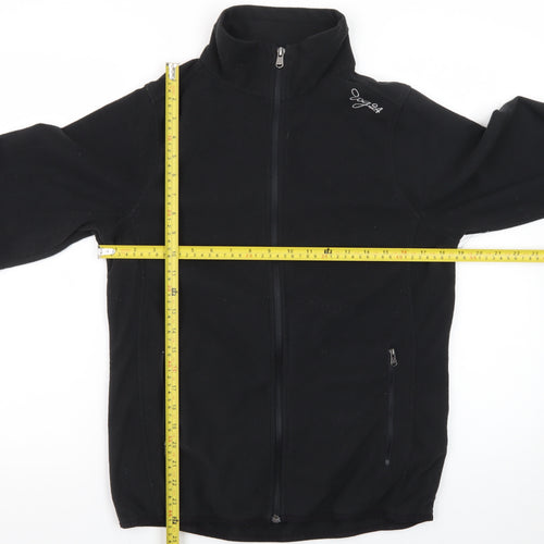 TOG24 Men's Black Fleece Full Zip Jumper M Regular Fit Outdoor
