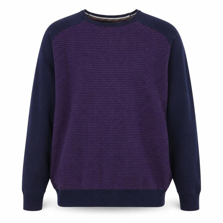 Colin Montgomerie Men's Purple 2XL Cotton Blend Crew Neck Jumper