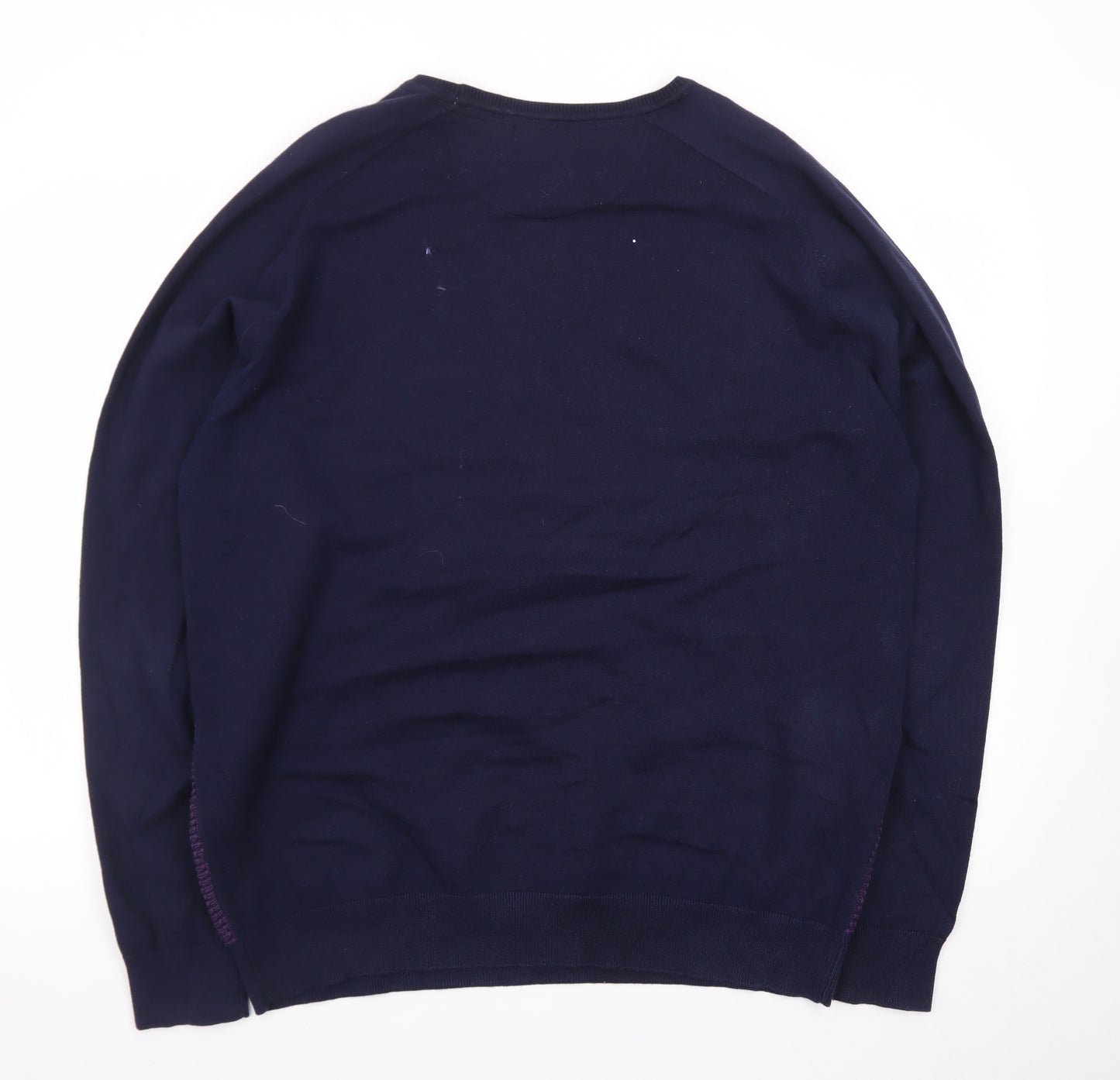 Colin Montgomerie Men's Purple 2XL Cotton Blend Crew Neck Jumper
