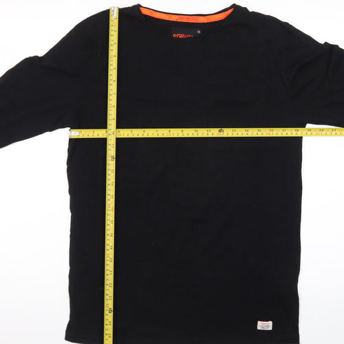Superdry Mens Black Cotton Pullover Jumper Medium
