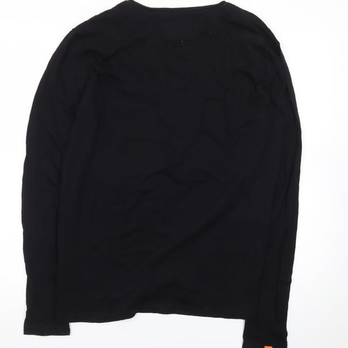 Superdry Mens Black Cotton Pullover Jumper Medium